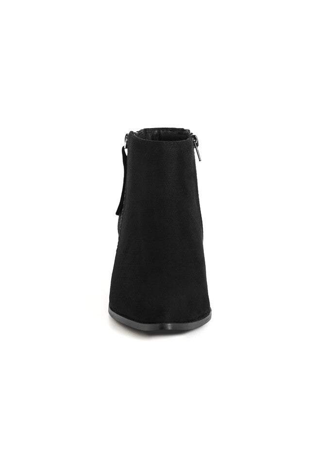 Arla Ankle Snake Skin Effect Boot, BLACK, alternate image number null