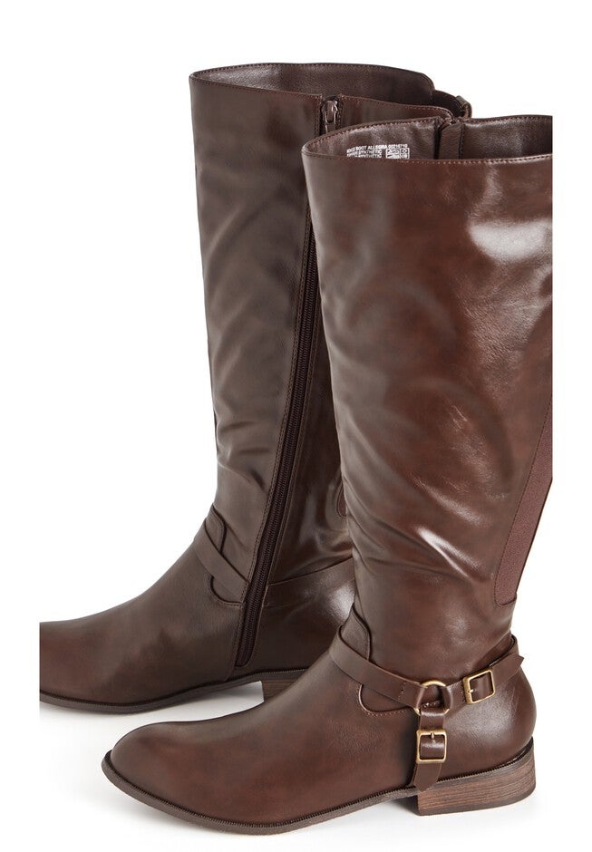 WIDE FIT Allegra Knee Boot - choc brown, BROWN, alternate image number null