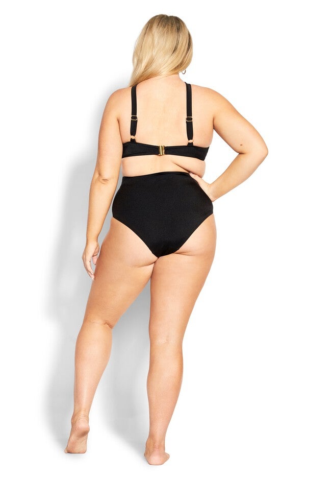 Alena Hi Waist Bikini Brief - black, BLACK, alternate image number null