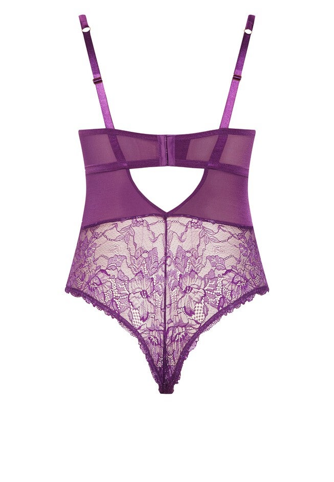 Renay Underwire Lace Bodysuit - imperial purple, PURPLE, alternate image number 4