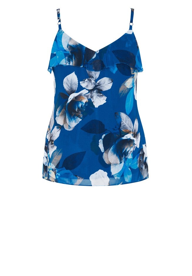 Nicole Print Cami - blue, BLUE, alternate image number null