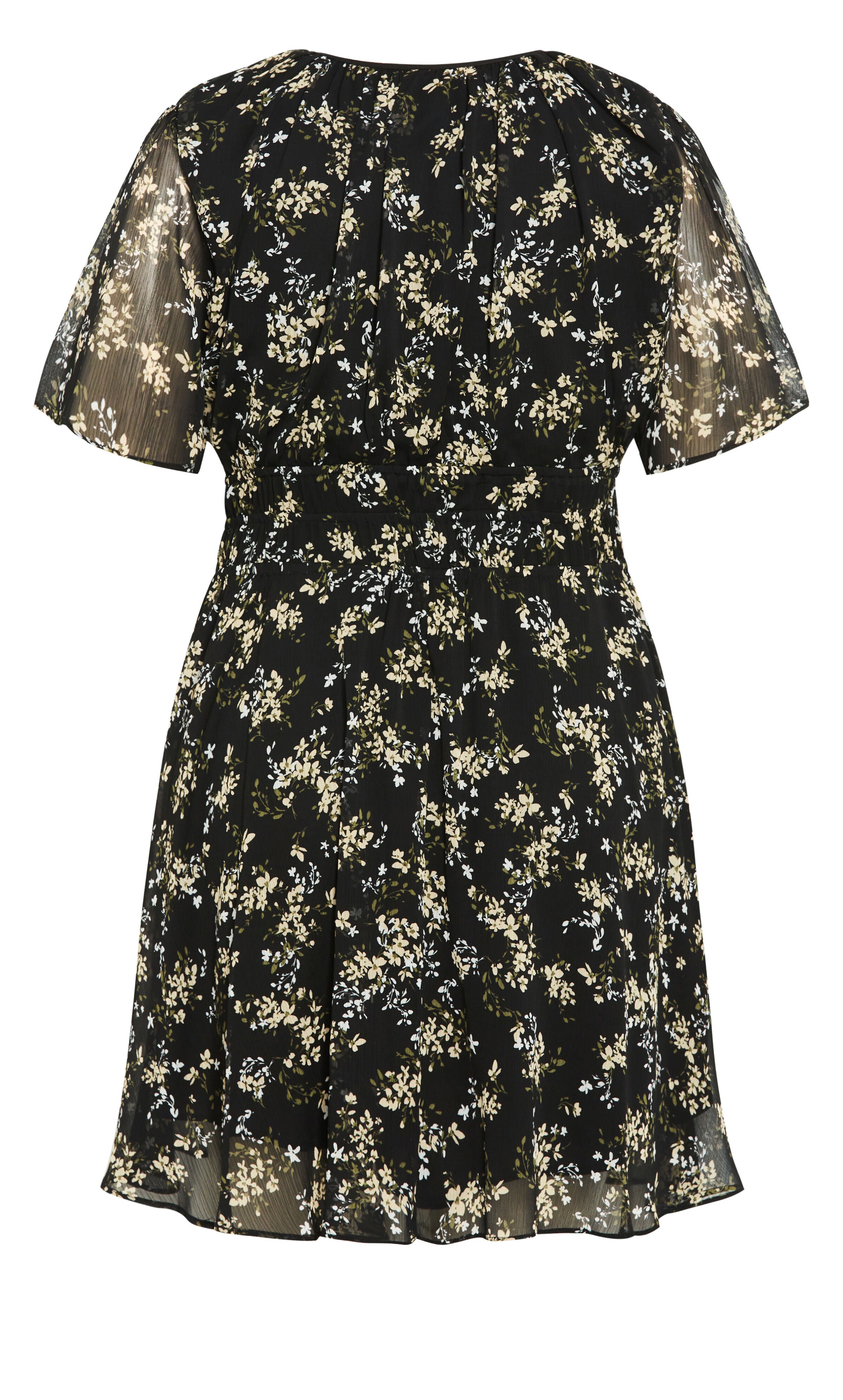 Cara Print Dress - black, BLACK, alternate image number 4