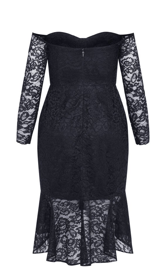 Athena Lace Dress - navy, NAVY, alternate image number 5