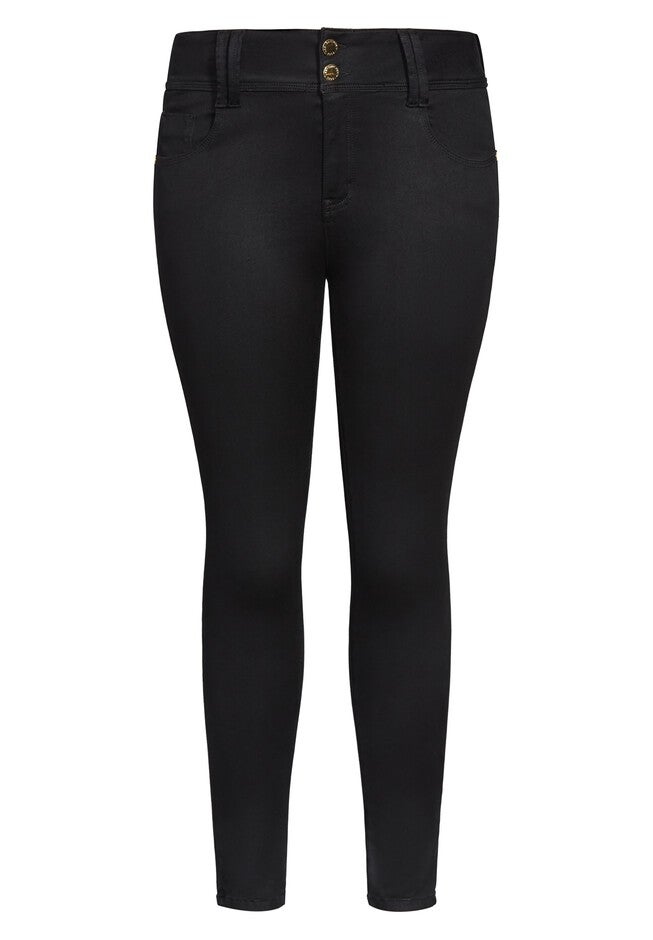 Asha Skinny Petite Black Jean - black, BLACK, alternate image number null