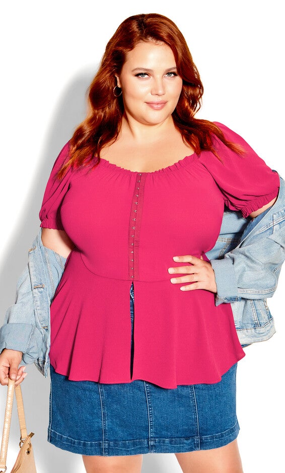 Quirky Top - raspberry, PINK, hi-res image number 0