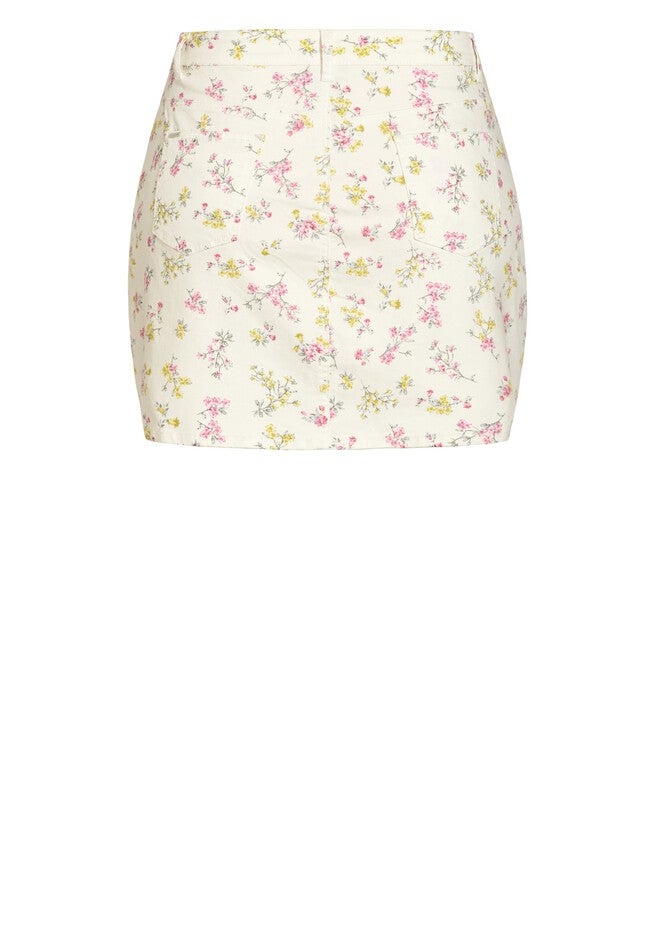 Summer Ditsy Skirt - ivory, WHITE, alternate image number 2
