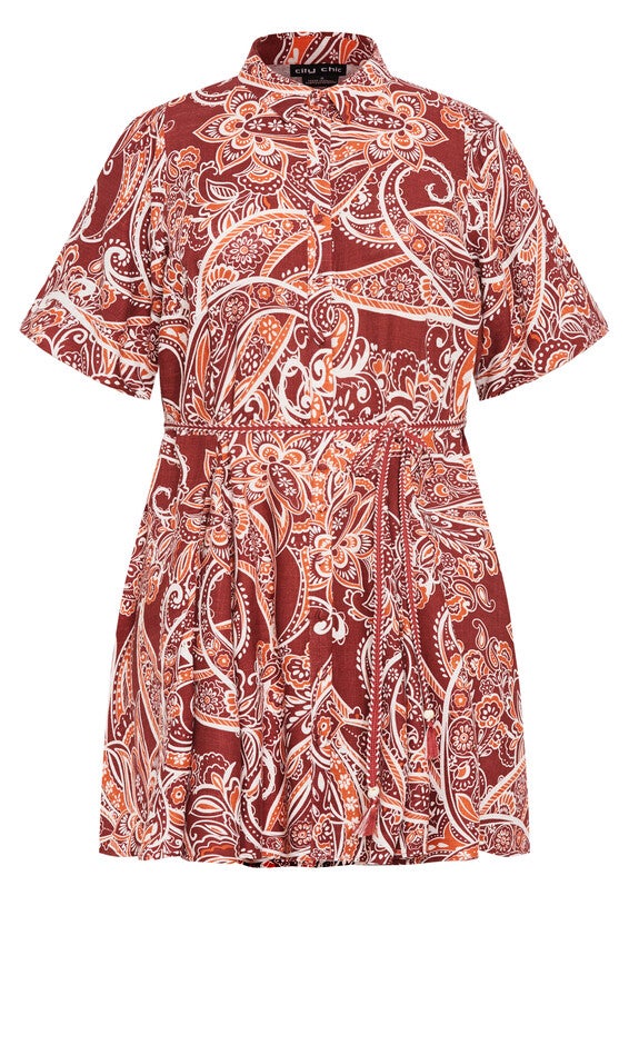 Marley Dress - marsala, PAISLEY, alternate image number 3