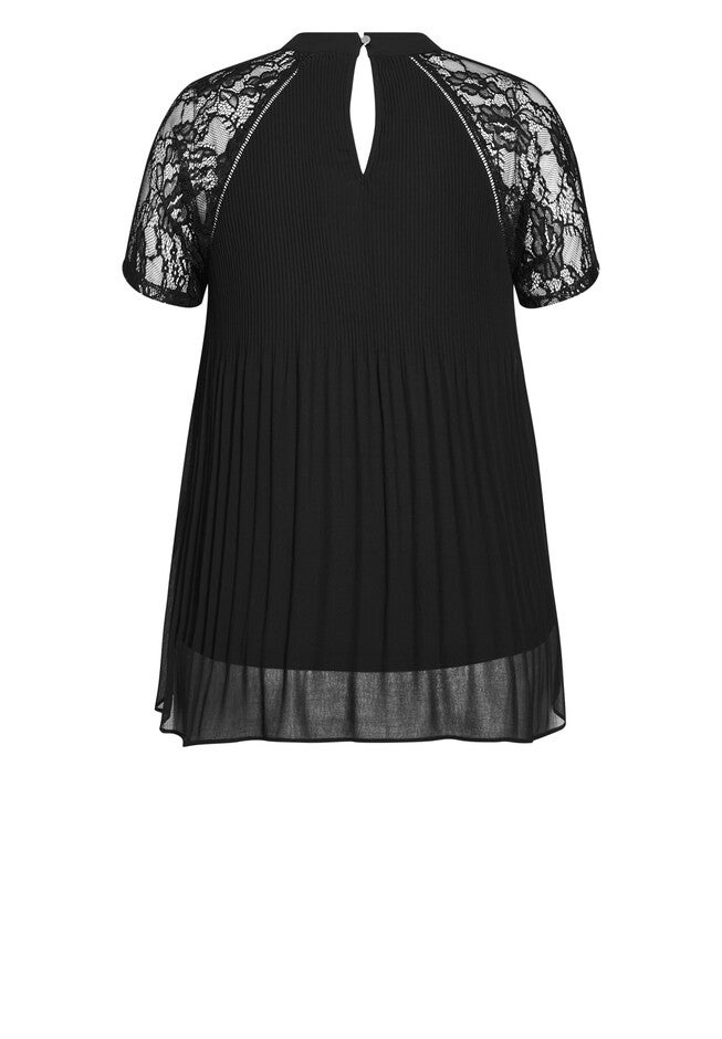 Lace Cherish Top - black, BLACK, alternate image number 3