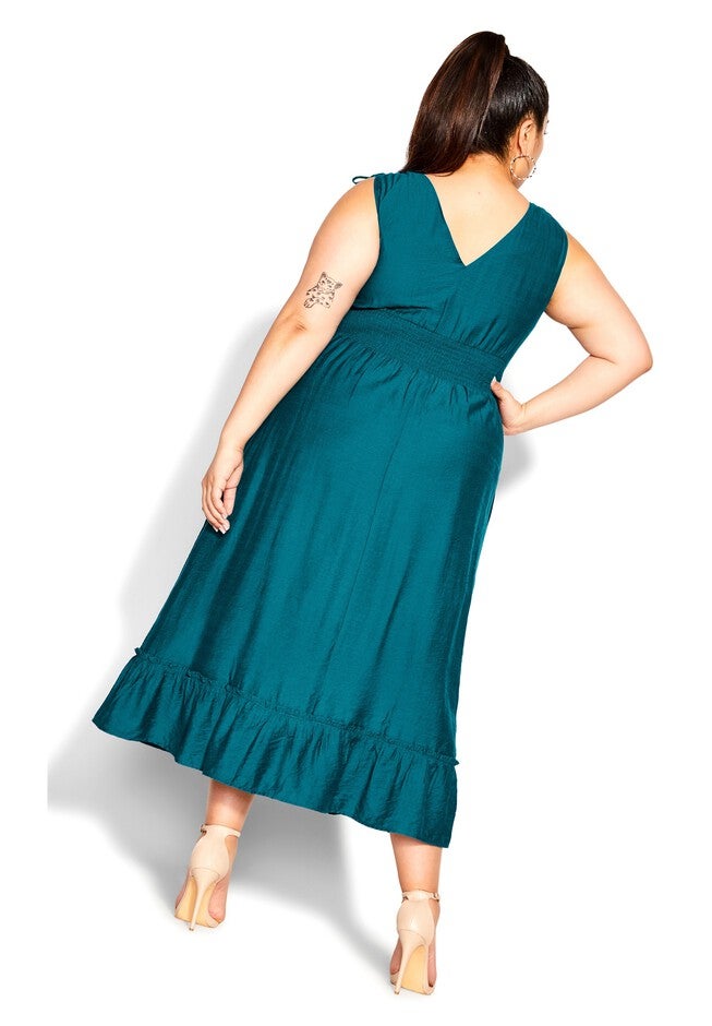 Avalina Maxi Dress - teal, GREEN, alternate image number null