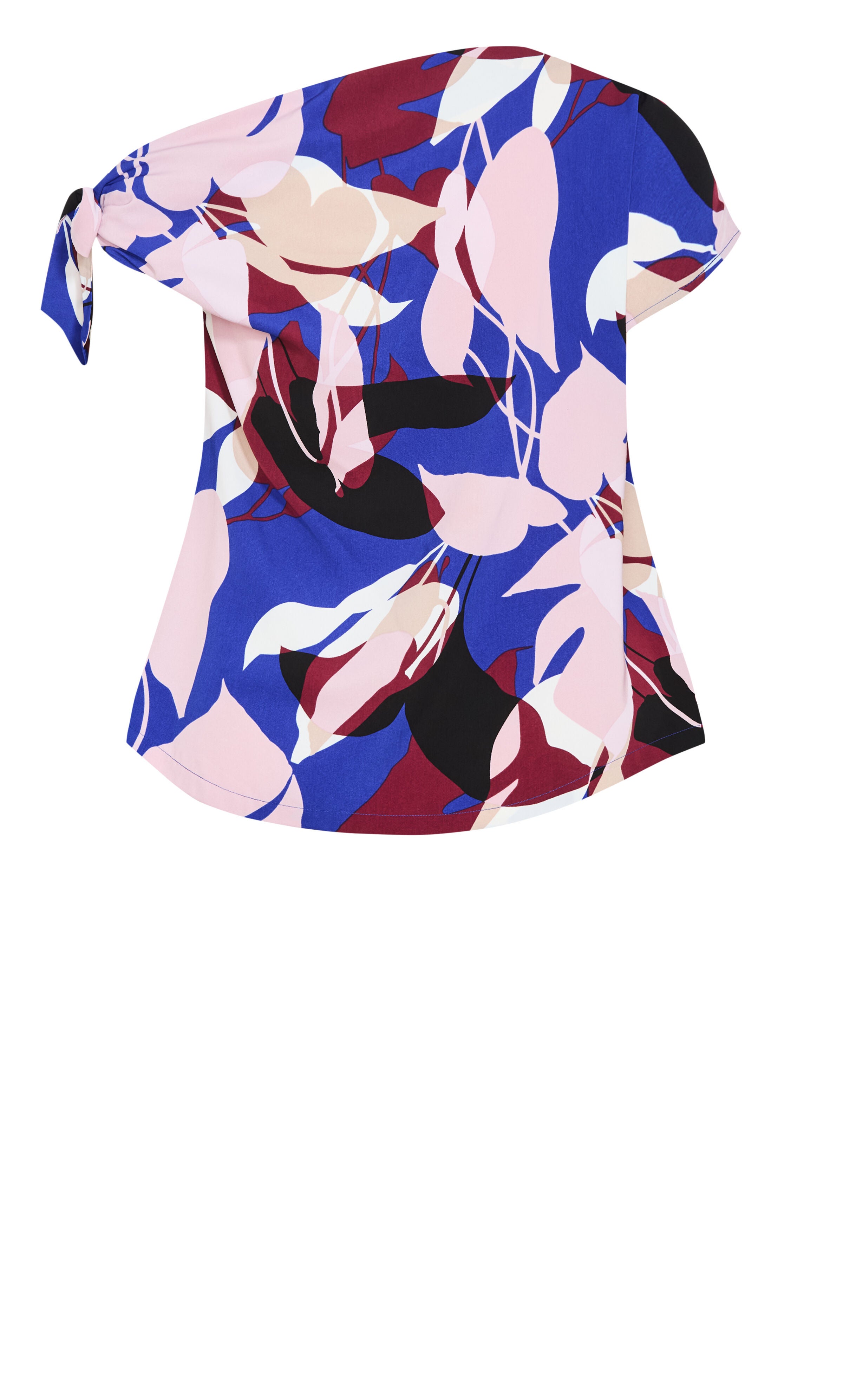 Wild Fern Print Off Shoulder Top, BLUE, alternate image number 4