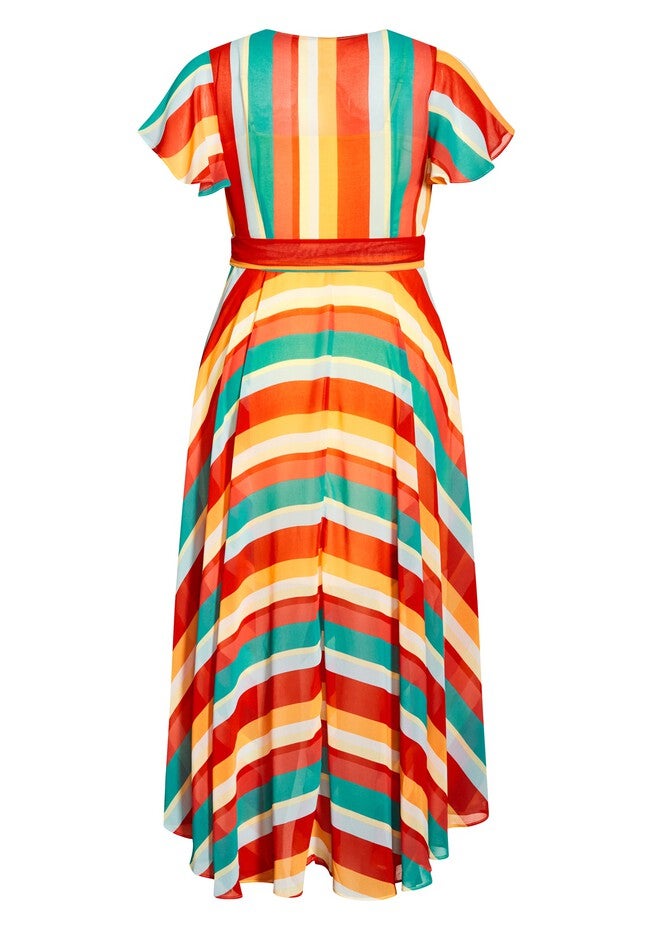 Gelato Wrap Maxi Dress - ocean, RED, alternate image number 3