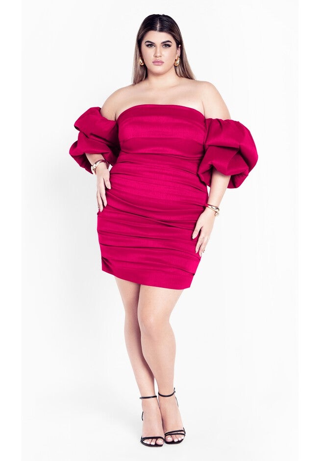 Payton Dress - lipstick pink, PINK, on-hover image number null
