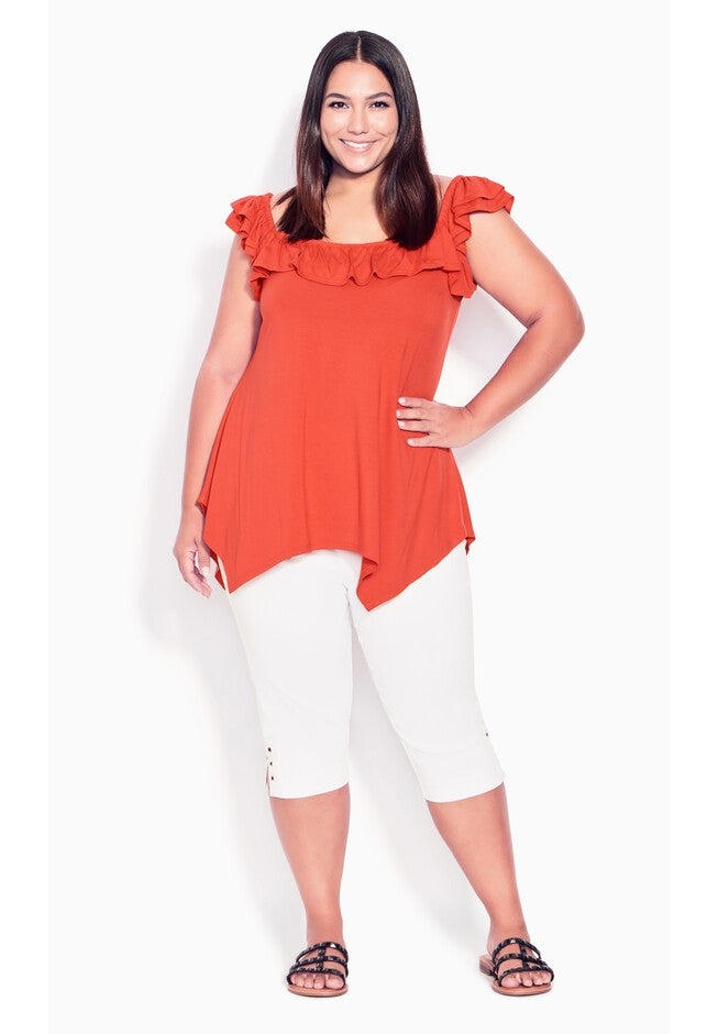 Gracie Eyelet Capri, WHITE, hi-res image number null
