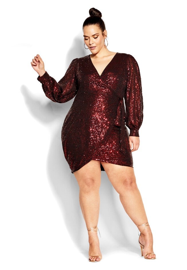 Nadia Dress - claret, RED, on-hover image number 1