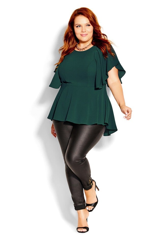 Romantic Mood Top - jade, GREEN, on-hover image number 1