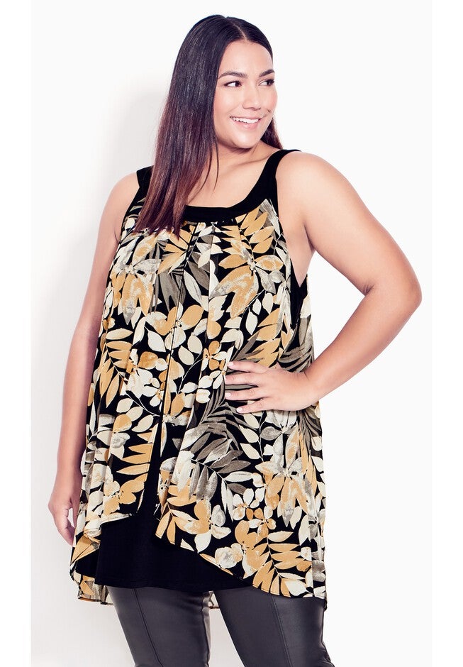Exotic Overlay Tunic, IVORY TROPICS, hi-res image number null