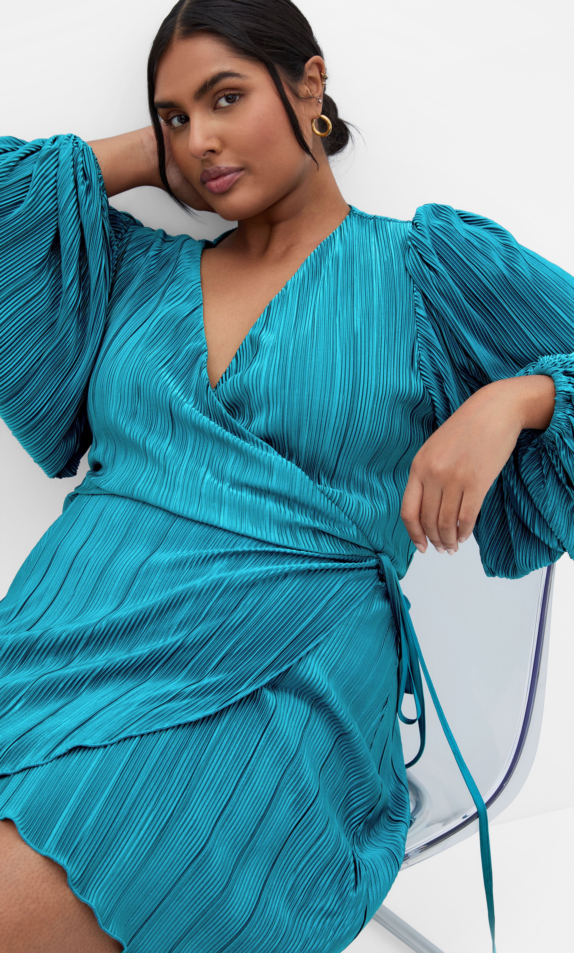 Kira Dress - jade, GREEN, alternate image number 2