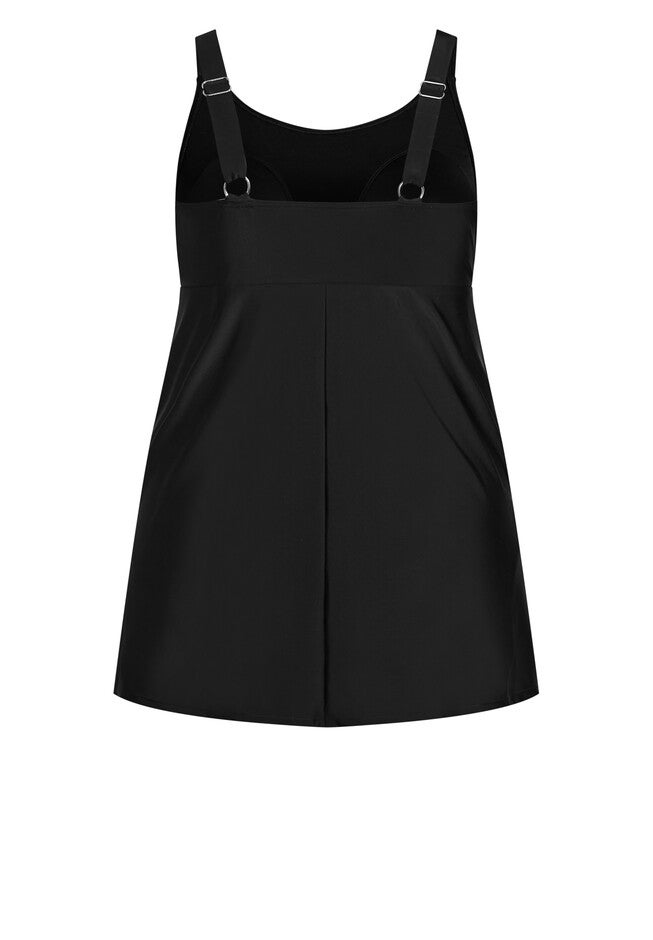 Empire Swim Dress, BLACK, alternate image number 3