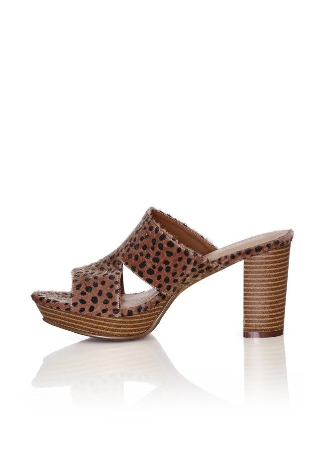 WIDE FIT Remy Animal Mule - tan, BROWN, alternate image number 3