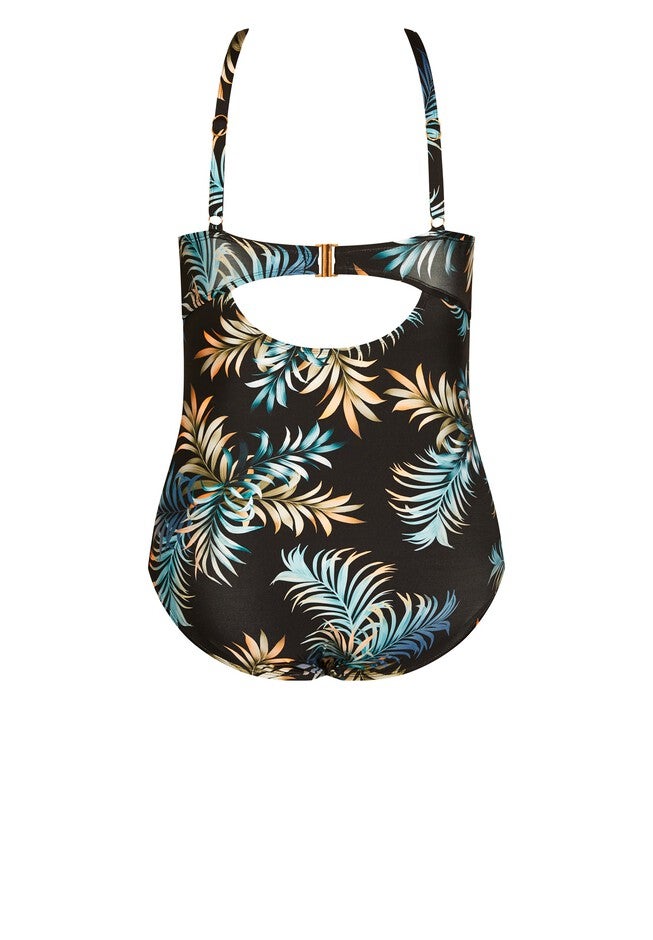 Cancun Underwire Print 1 Piece - black, BLACK, alternate image number null