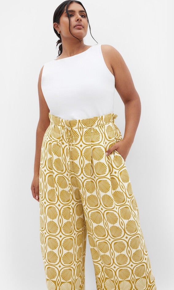Eva Print Pant - print, YELLOW, alternate image number null