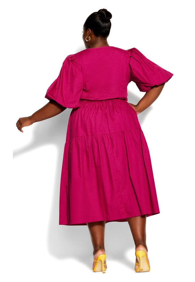 Vienna Dress - pop pink, PINK, alternate image number 4