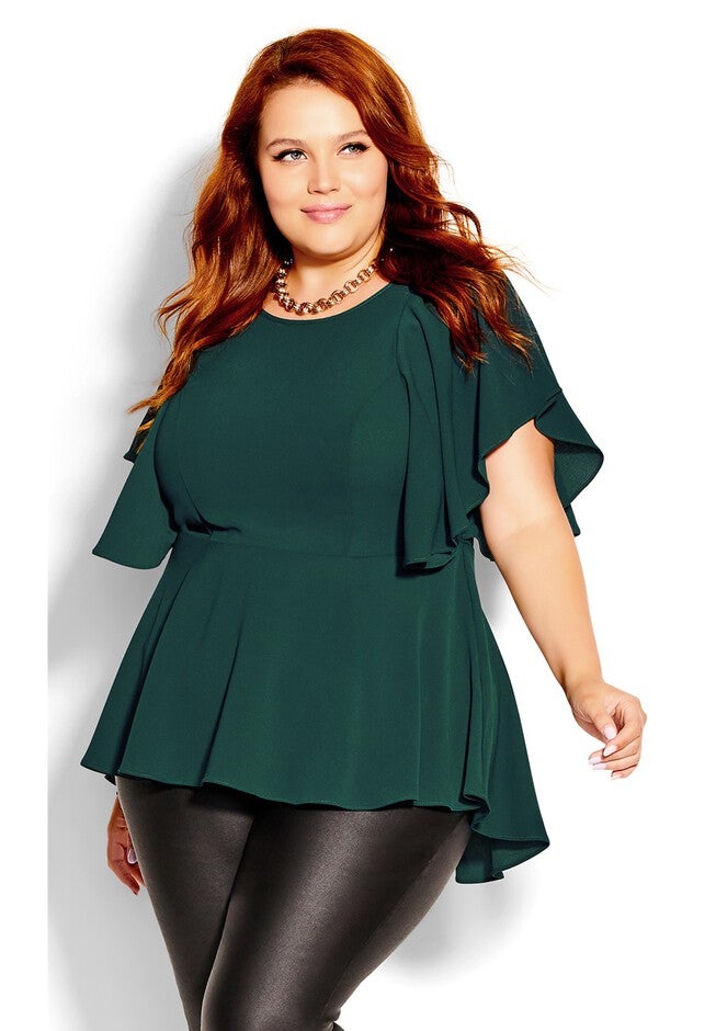 Romantic Mood Top - jade, GREEN, hi-res image number 0