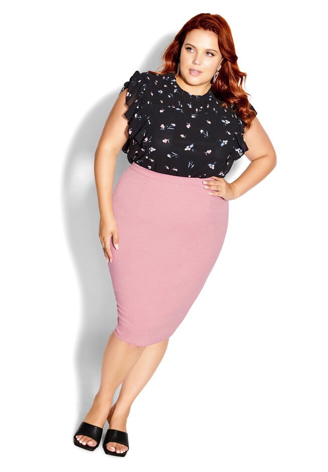 Midi Tube Skirt - blush, PINK, alternate image number null