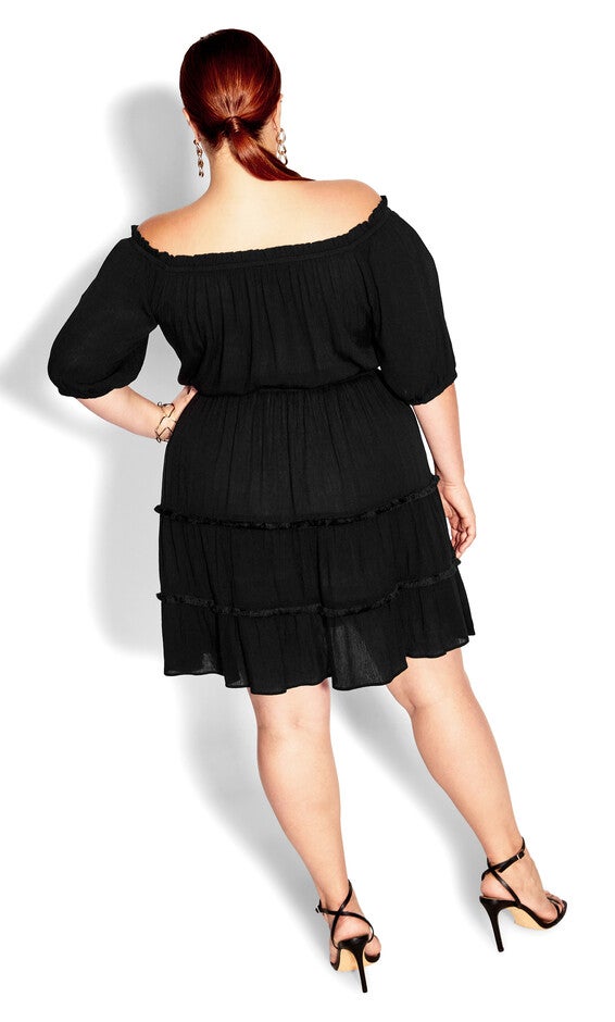 Fiesta Fringe Dress - black, BLACK, alternate image number null