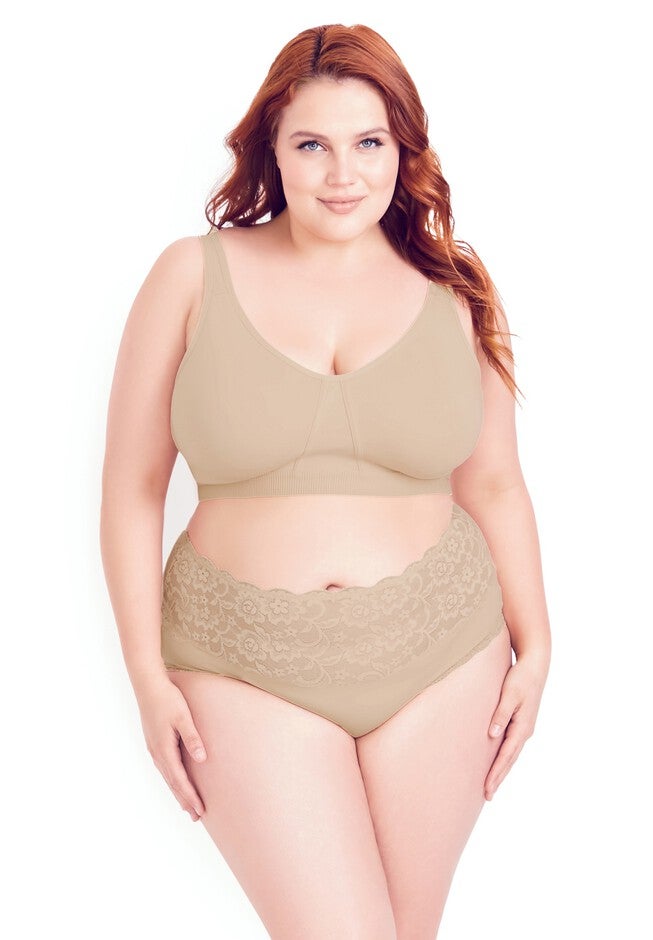 Wire Free Soft Cup Bra - latte, BEIGE, hi-res image number null