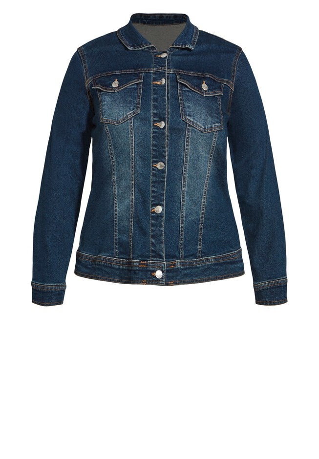 Denim Jacket, MID WASH, alternate image number null