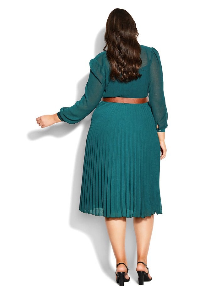 Precious Pleat Dress - alpine, GREEN, alternate image number null