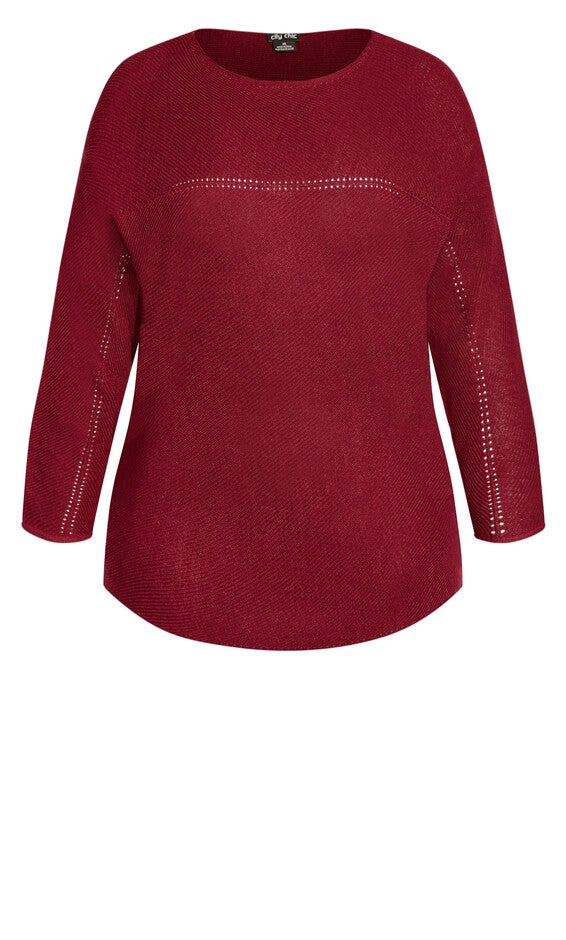 Romance Sweater - sangria, RED, alternate image number 4