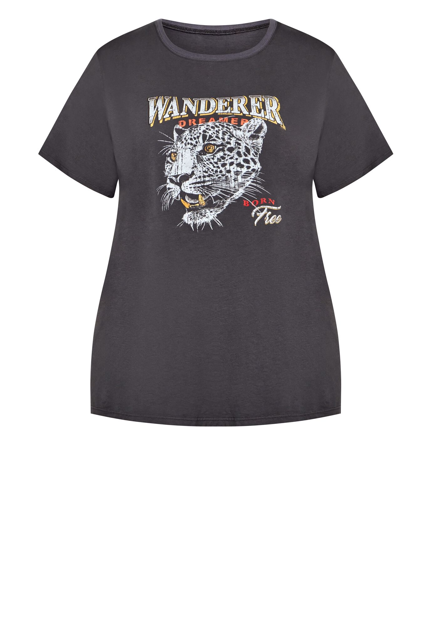 Kora Graphic Tee, CHARCOAL, alternate image number 2