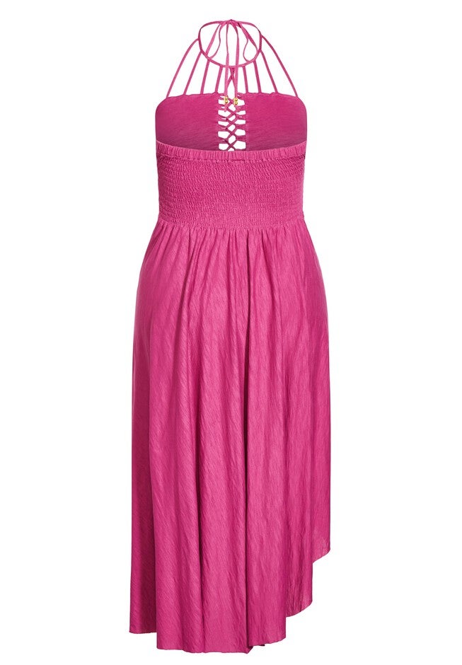 Plait Detail Maxi Dress - fuchsia, PINK, alternate image number null