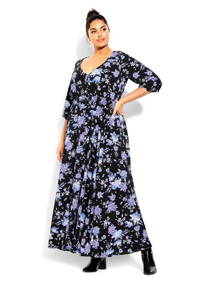 Lyra Maxi Dress - blue, BLUE, hi-res image number 0