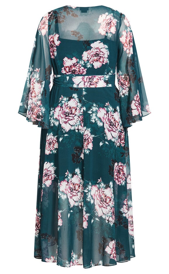 Fleetwood Print Maxi Dress - jade blossom, GREEN, alternate image number 6