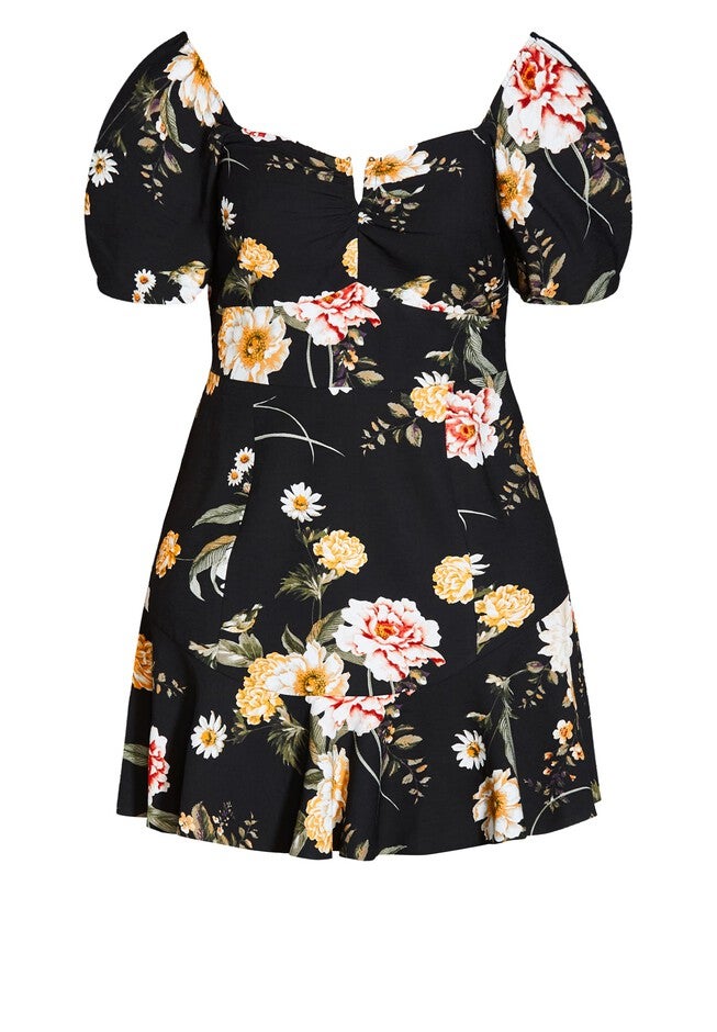 Finch Floral Dress - black, BLACK, alternate image number 2