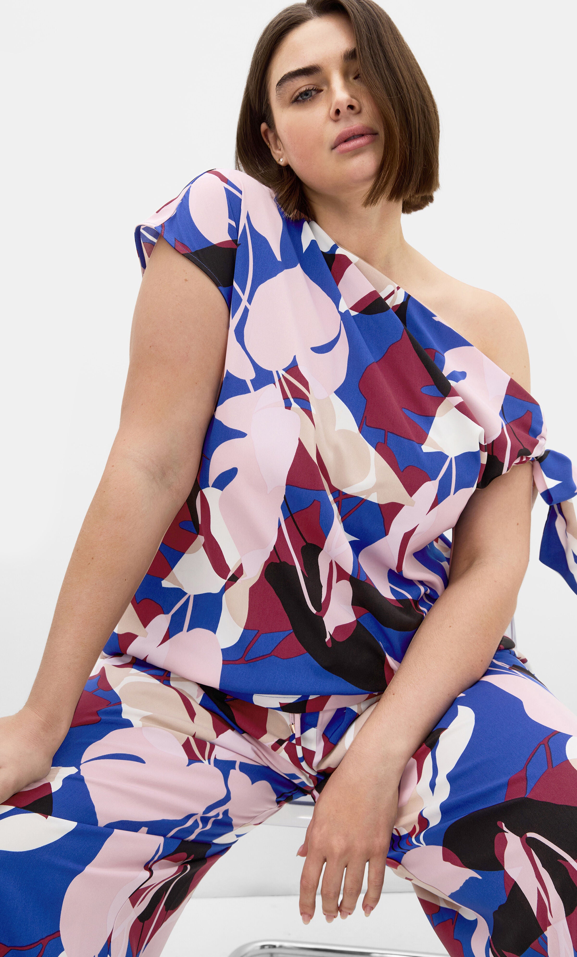 Wild Fern Print Off Shoulder Top