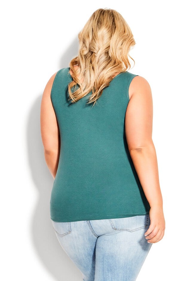 Plain Tank, TEAL, alternate image number 4