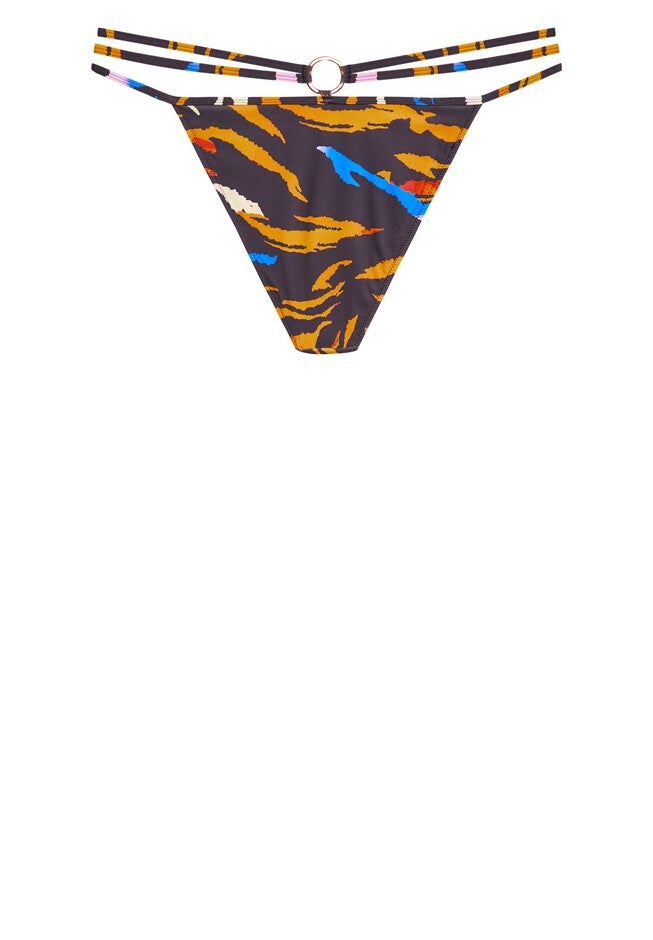 Amara Animal Bikini Bottom - animal print, BLACK, alternate image number null