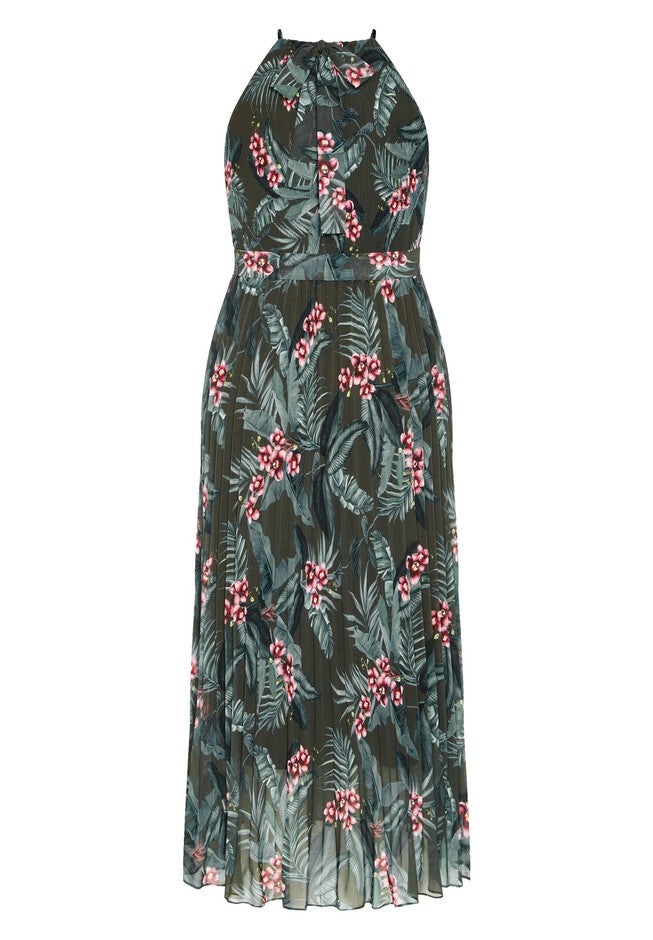 Rebecca Print Maxi Dress - jungle, GREEN, alternate image number 4