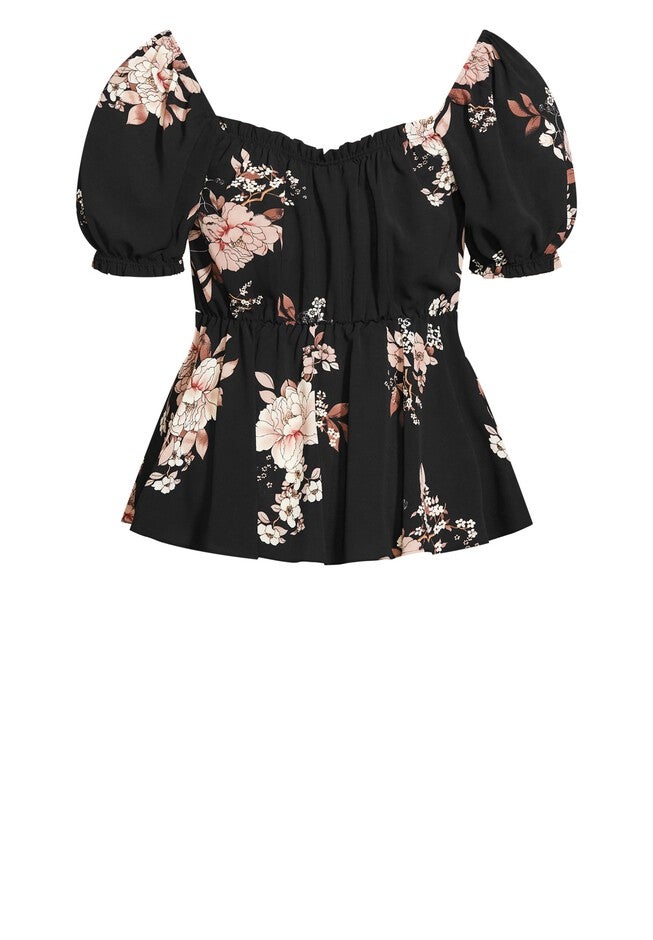 Quirky Print Top - black pink, GREY, alternate image number null