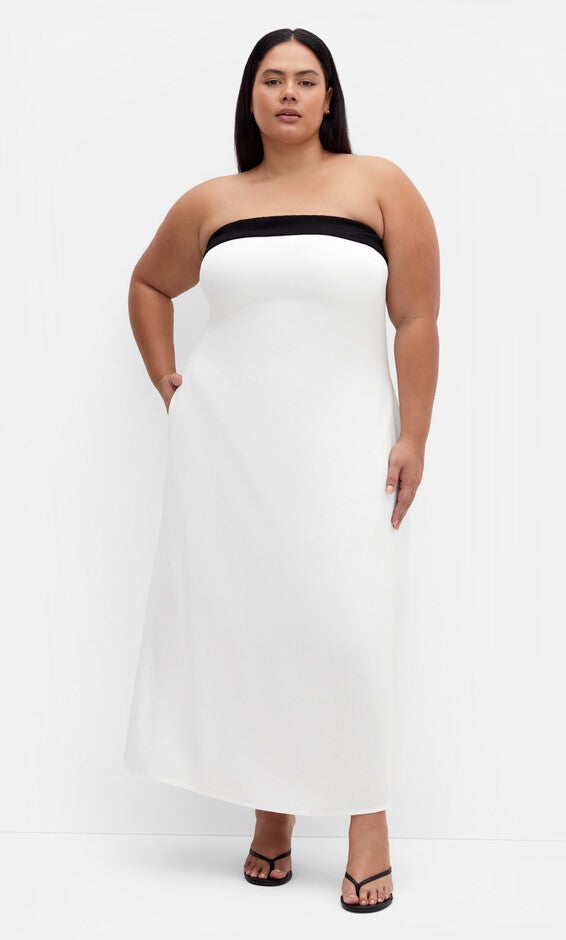Lina Dress - white, WHITE, on-hover image number 1