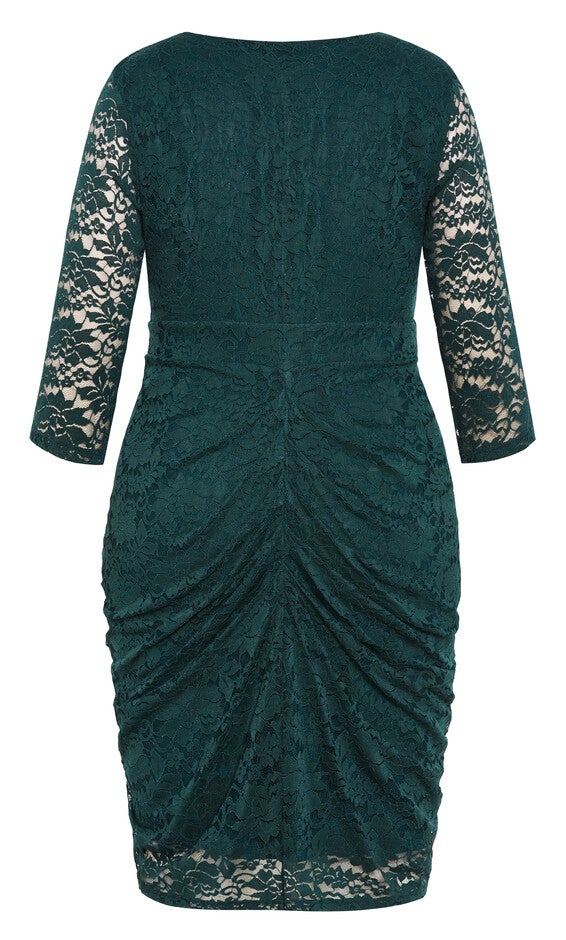 Lacey Zip Dress - emerald, EMERALD, alternate image number 4