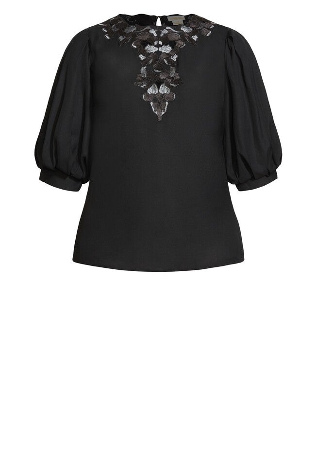 Freedom Detail Top - black, BLACK, alternate image number 3