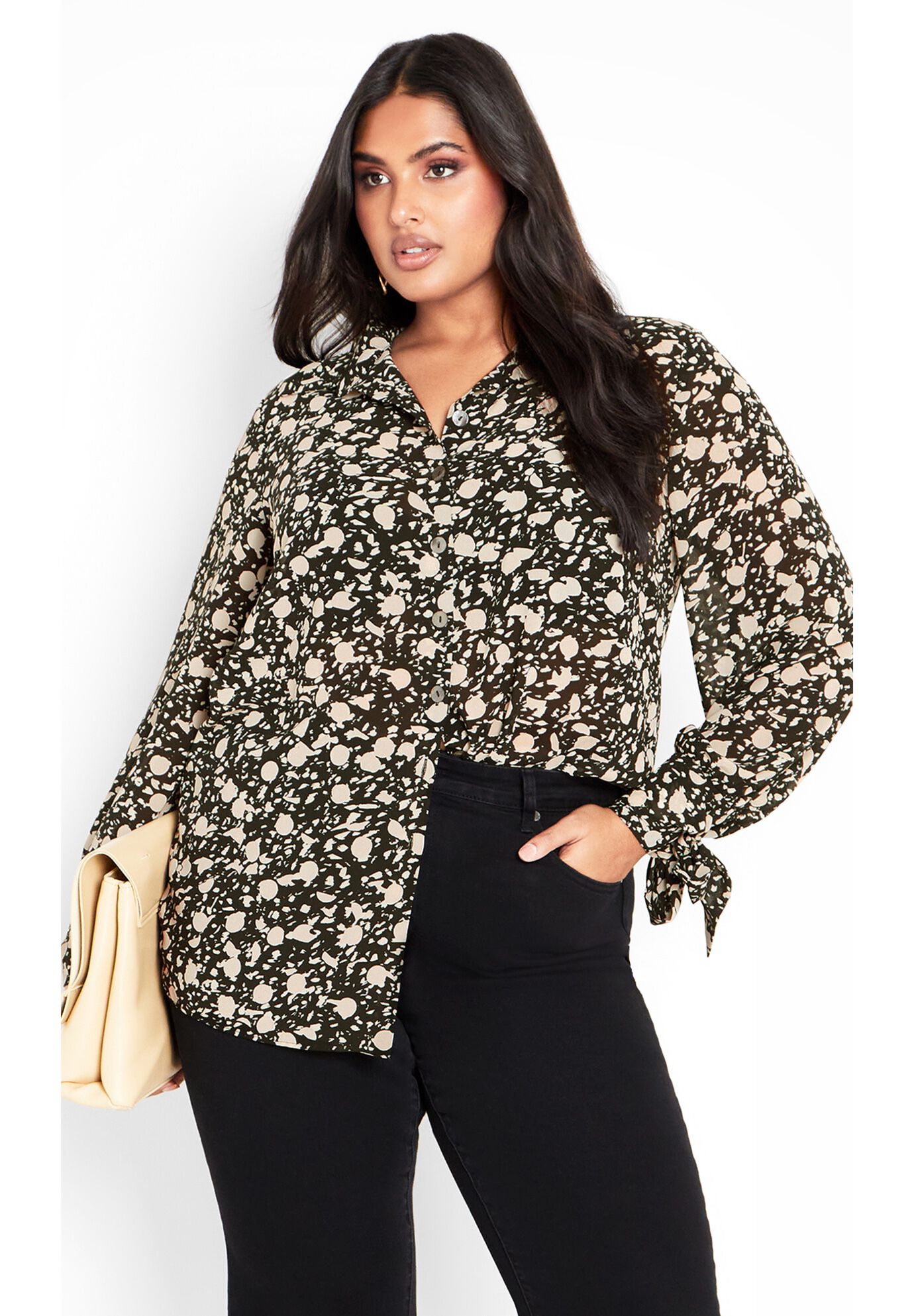 Roxy Print Shirt, BLACK NOISE, hi-res image number 0