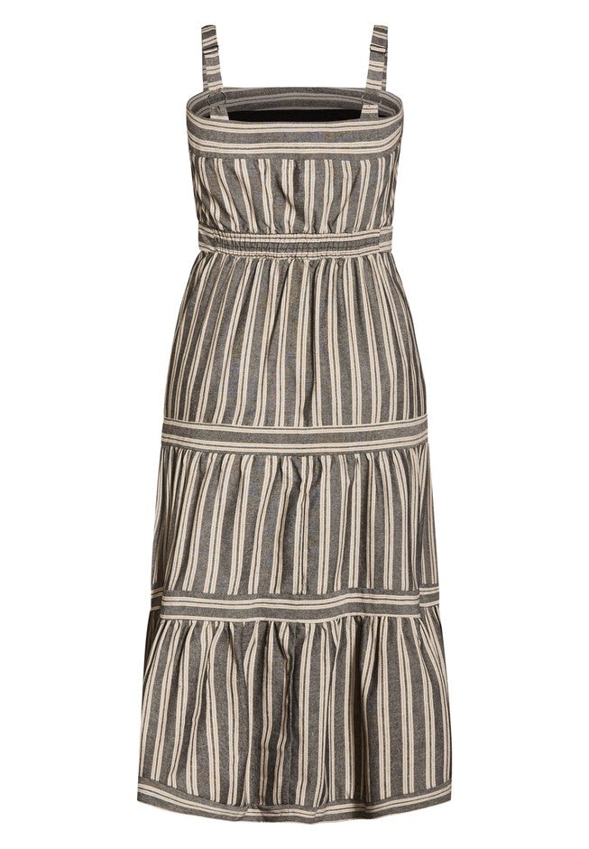 Single Stripe Dress - black, BLACK, alternate image number null