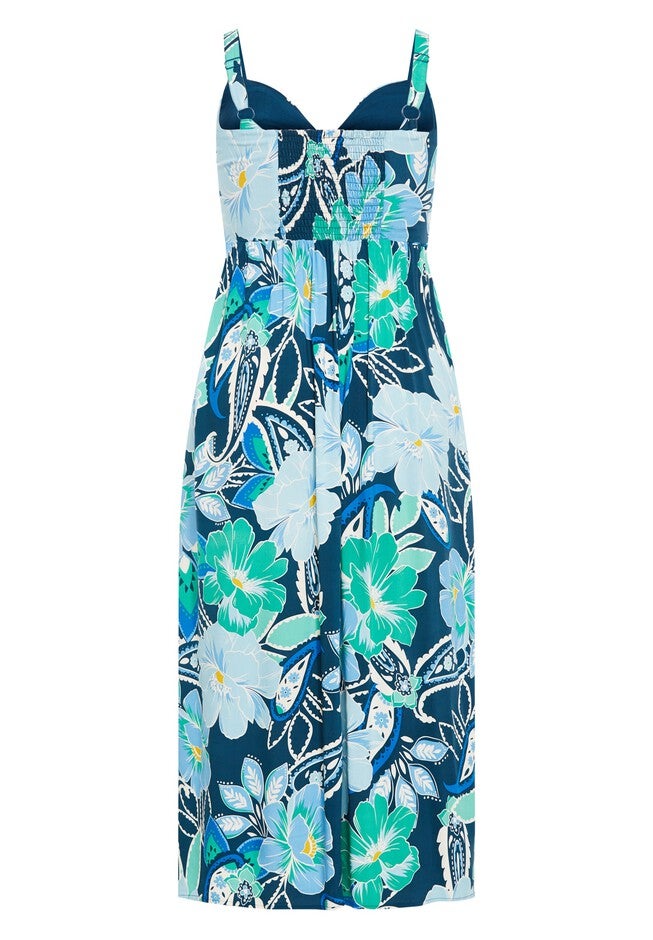 Evie Print Maxi Dress, INDIGO SUMMER, alternate image number null