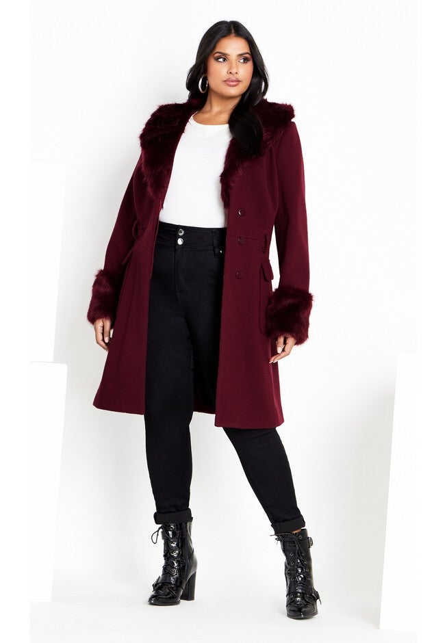 Make Me Blush Coat - bordeaux, RED, alternate image number null